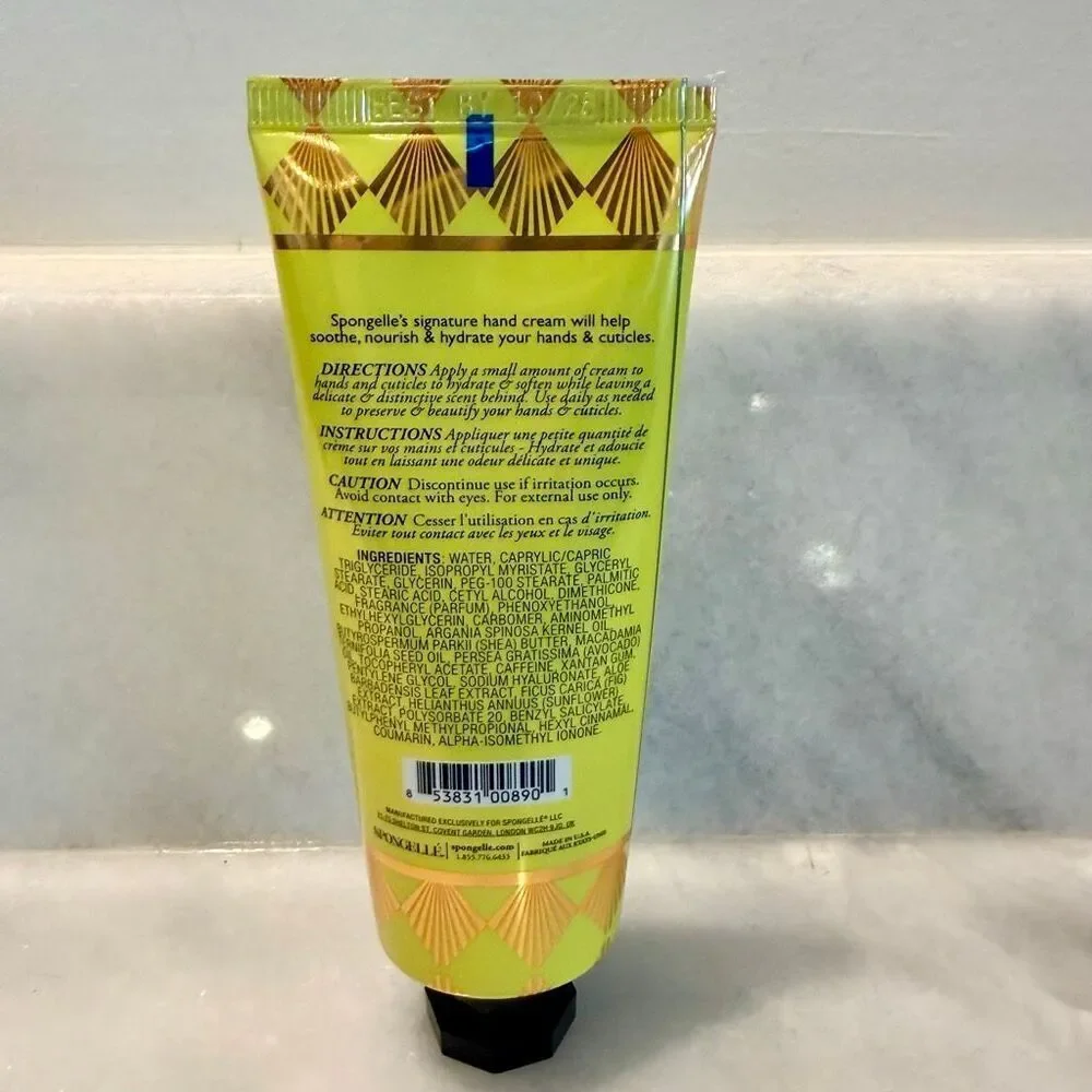 NWT Spongelle Coconut Verbena La Creme Main Scent of The Tropics Hand Cream 2oz
